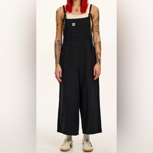 Lucy & Yak Black Wide-Leg Utility Jumpsuit